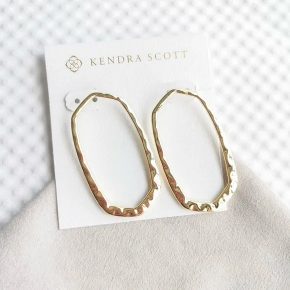 NWT Kendra Scott Textured Gold Zorte Earrings - Picture 2 of 5